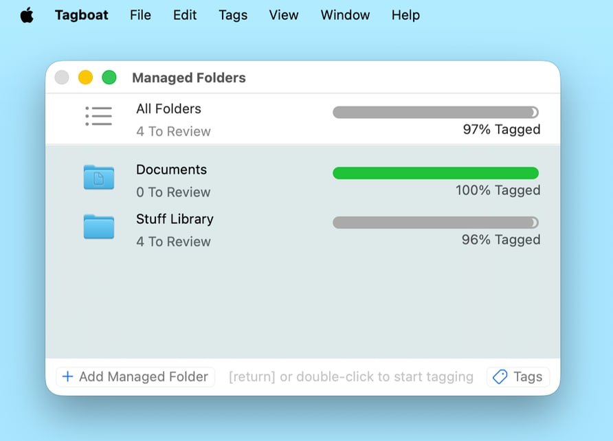 Tagboat's File Area List Window