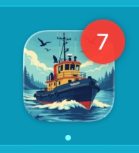Tagbboat's app icon showing 7 files needing review