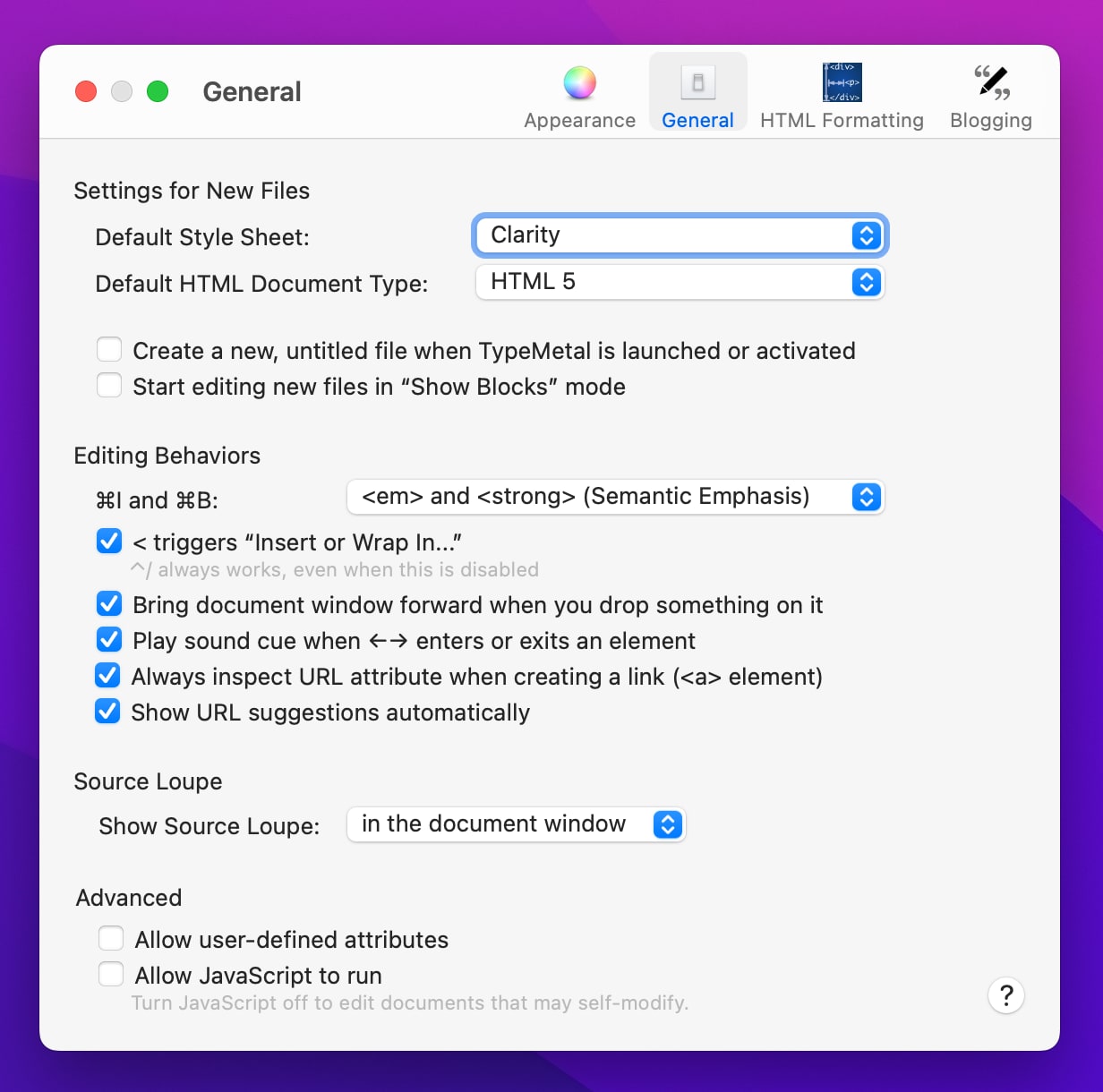 General Settings